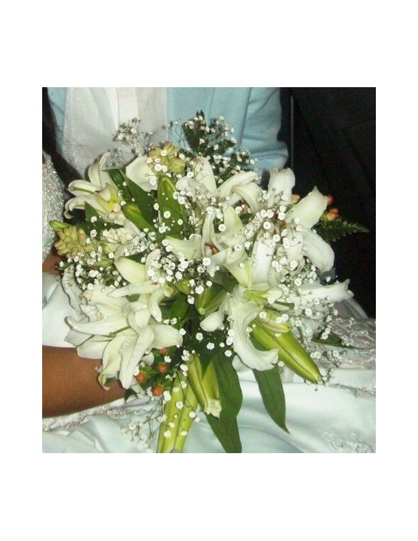 Hermoso Bouquet de novia elaborado en lirios