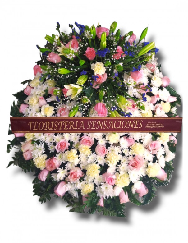 Round Crown with gerberas